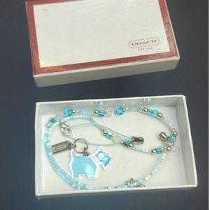 COACH necklace and charm
